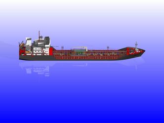 3D side view of the whole vessel
